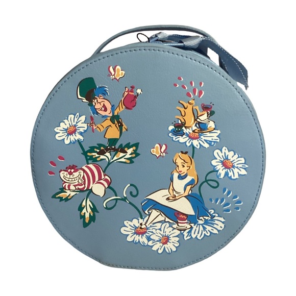 Disney Handbags - Vera Bradley Disney 100 Alice in Wonderland Round Zippered Cosmetic Case Bag NEW